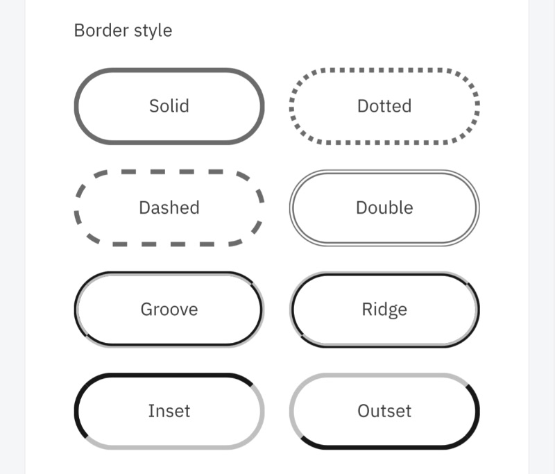 New Border Styles for Links