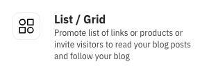 Group Links into List or Grid